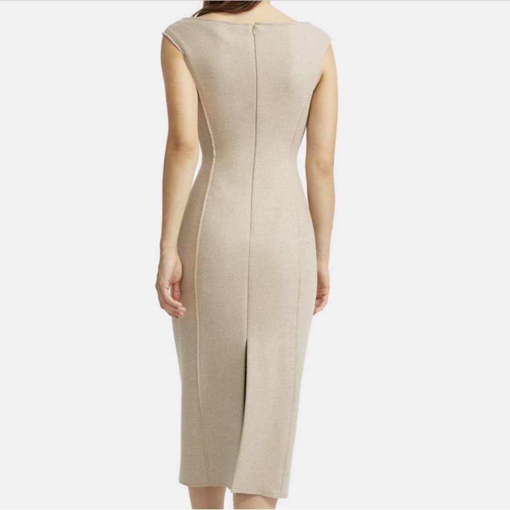 NWT Theory off the Shoulder Dress in Wool Twill original $795 - Picture 3 of 5